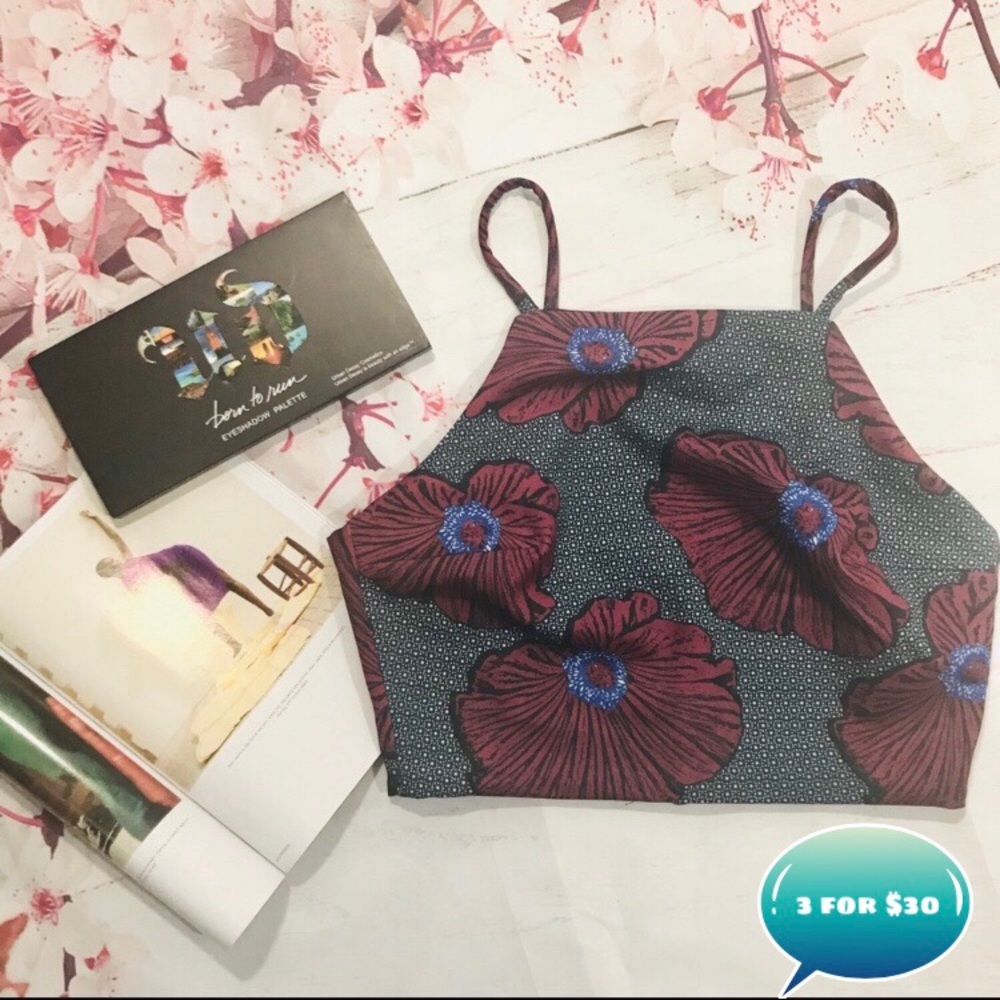 Topshop - Floral Crop Top